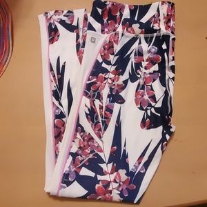 Fabletics White Floral Leggings